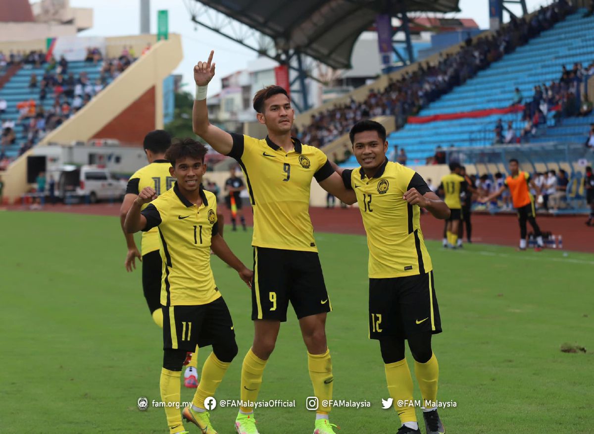 HADI Fayyadh meledak dua gol untuk skuad negara ketika bertemu Kemboja. -FOTO Ihsan FAM 