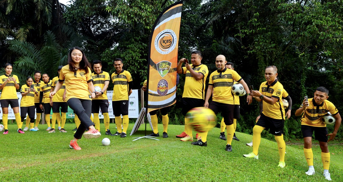 HANNAH ditemui di pelancaran kempen pengumpulan dana pasukan Kebangsaan Footgolf Malaysia ke Piala Dunia Footgolf di Orlando, Amerika Syarikat. FOTO Bernama