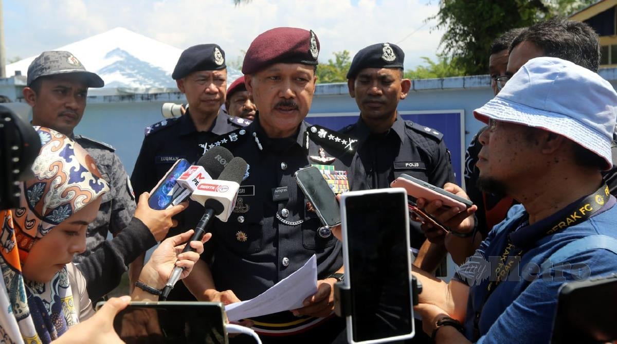 Sidang media oleh Ketua Polis Perak Datuk Seri Mohd Yusri Hassan.