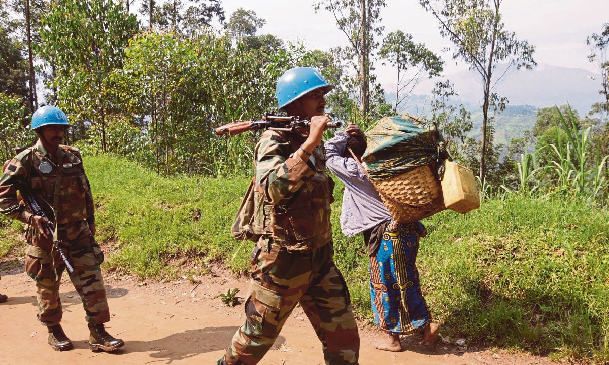 TENTERA India yang turut bertugas sebagai tentera pengaman PBB di Congo. FOTO fail Reuters