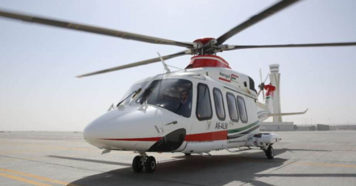 FOTO fail menunjukkan helikopter AeroGulf. FOTO Cyprus Mail