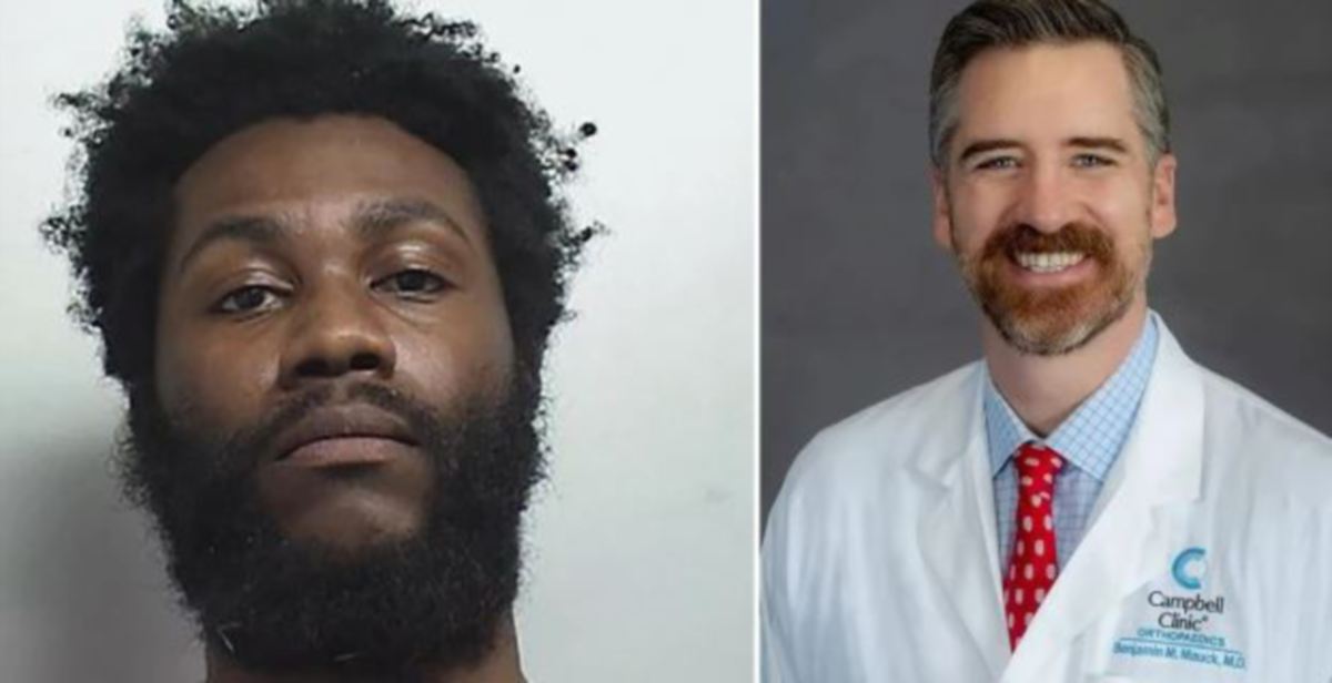 LARRY Pickens (kiri) didakwa membunuh Dr Benjamin Mauck (kanan). FOTO Agensi 