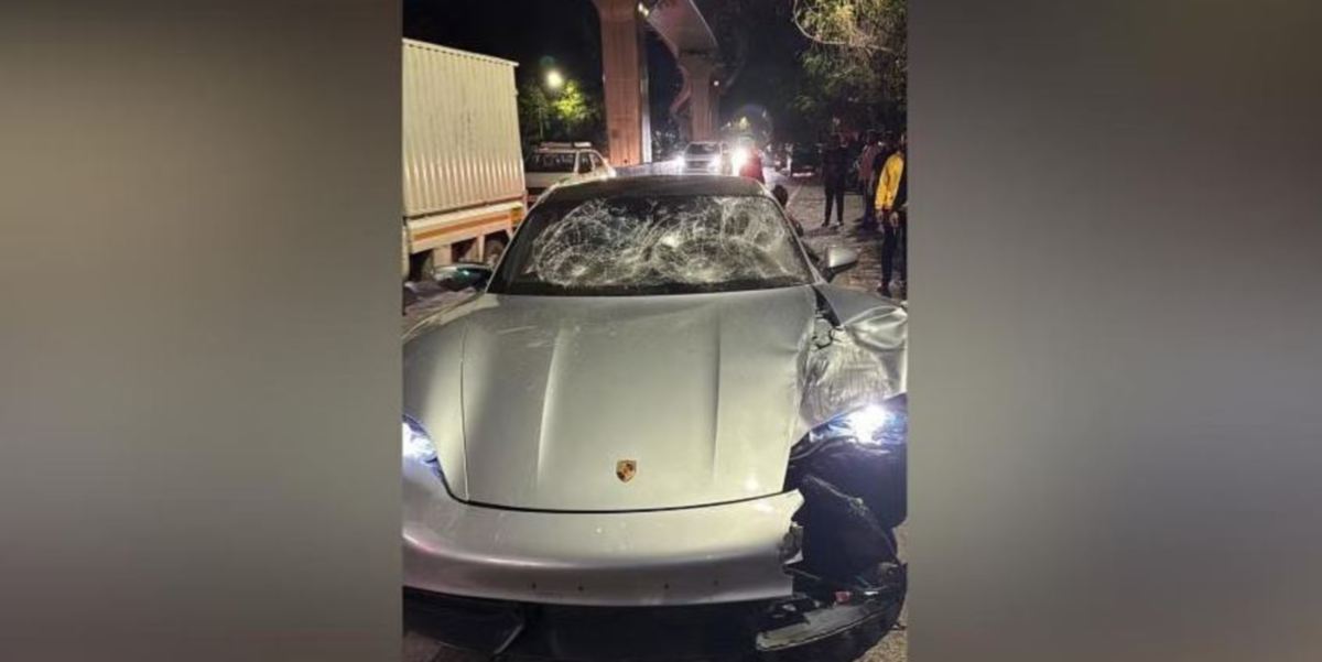 REMAJA itu didakwa memandu laju sebuah Porsche di bandar Pune pada 19 Mei dan kenderaan itu melanggar sebuah motosikal hingga mengakibatkan dua individu maut. FOTO X