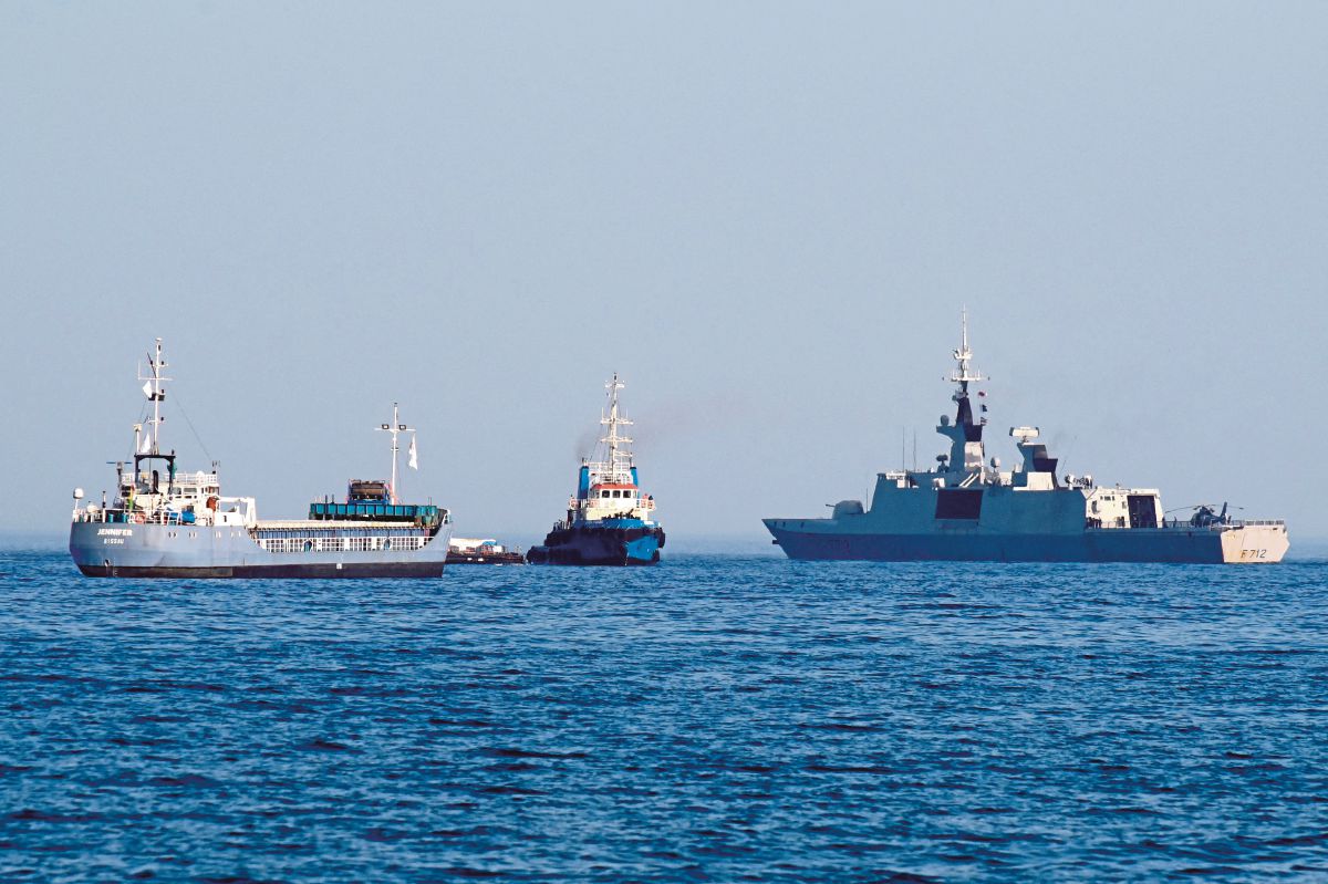 KAPAL Jenifer antara tiga kapal yang misi terbabit menghantar bantuan kemanusiaan di Gaza. FOTO AFP
