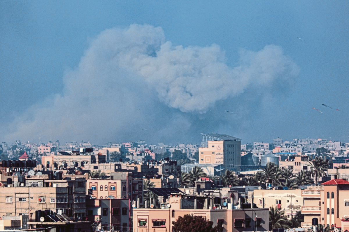 ASAP tebal dilihat susulan serangan Israel di timur Rafah. FOTO AFP 