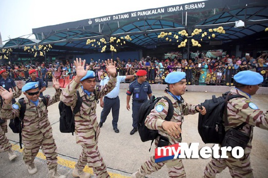 ANGGOTA Malaysian Battalion 850-3 ke bersiap sedia berlepas ke Lubnan. FOTO Sairien Nafis