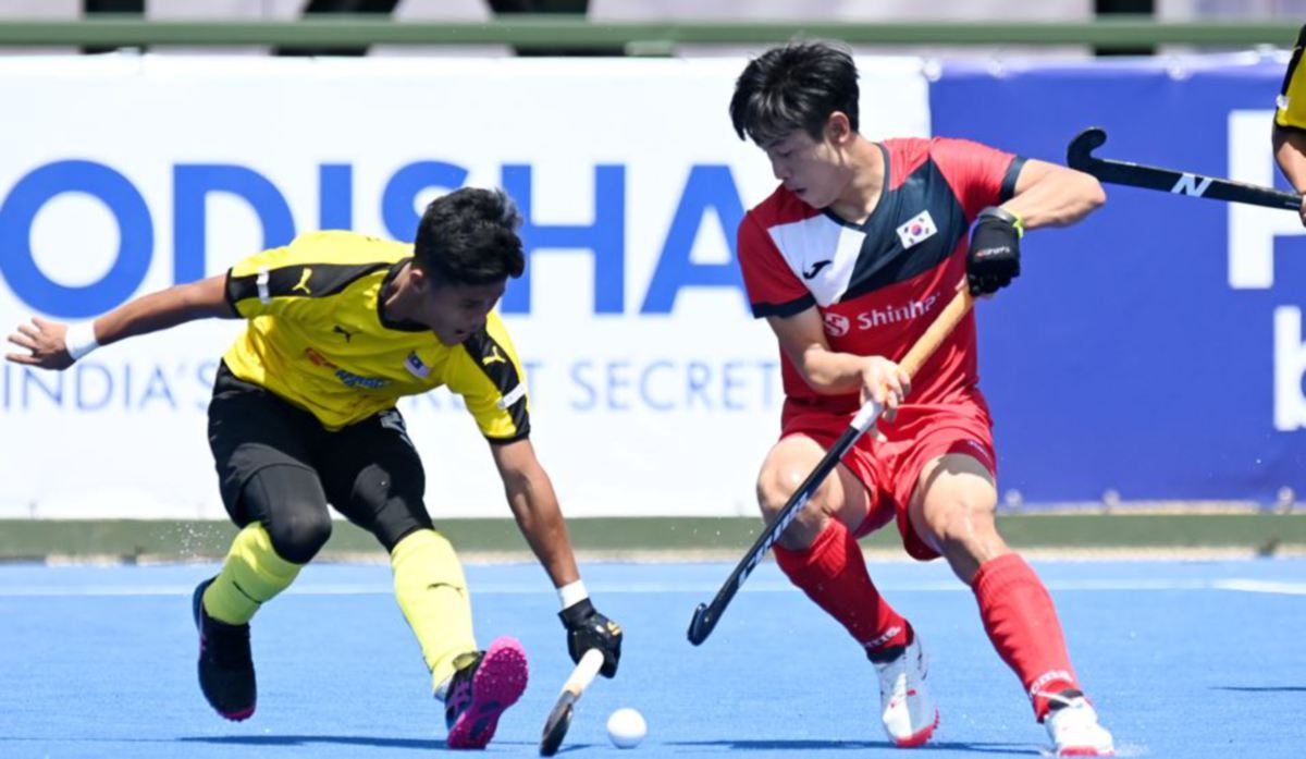 AKSI antara Malaysia dan Korea Selatan semalam. FOTO Ihsan FIH/World Sports Pic