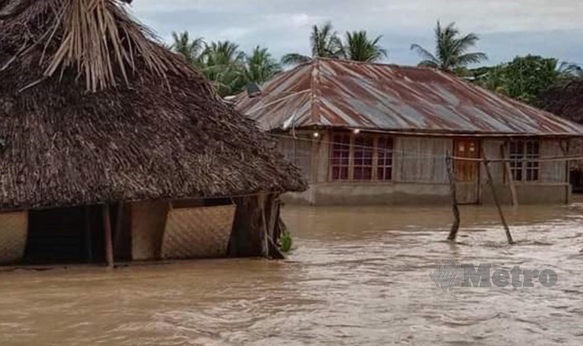 Keadaan kampung Lamanele, Flores yang berlakunya tanah runtuh mengorbankan 23 orang. FOTO AFP