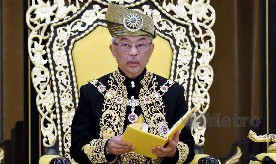 YANG di-Pertuan Agong Al-Sultan Abdullah Ri’ayatuddin Al-Mustafa Billah Shah. FOTO Bernama. 