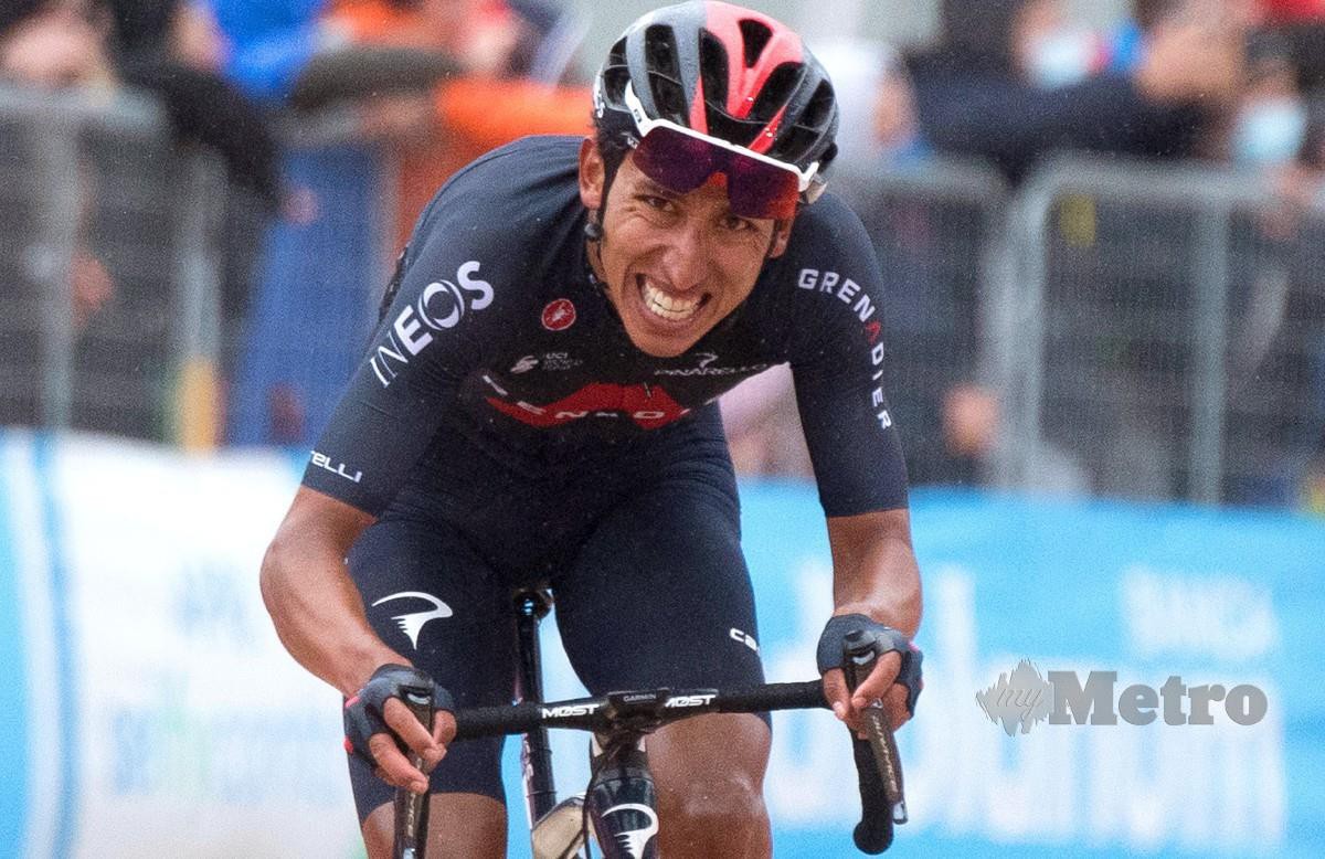 BERNAL memenangi perlumbaan Giro d’Italia peringkat kesembilan. FOTO EPA