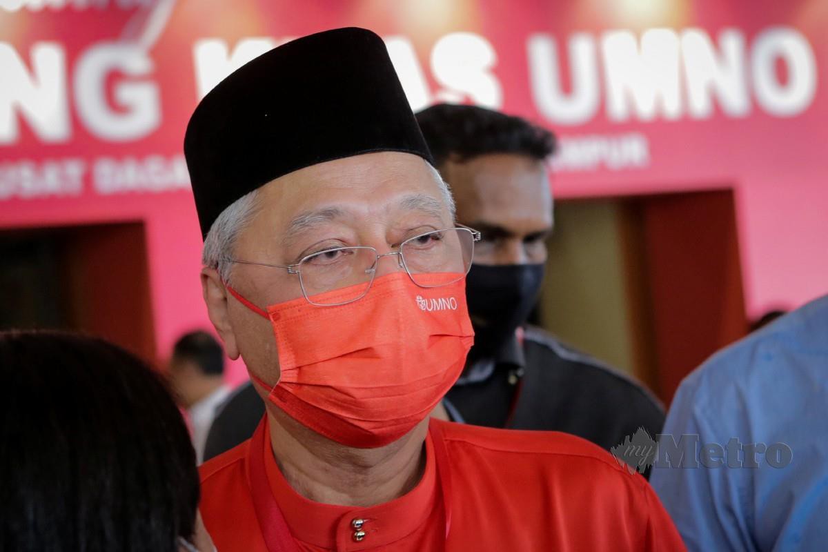 DATUK Seri Ismail Sabri Yaakob ketika persidangan Perhimpunan Agung Khas Umno 2022. FOTO Asyraf Hamzah