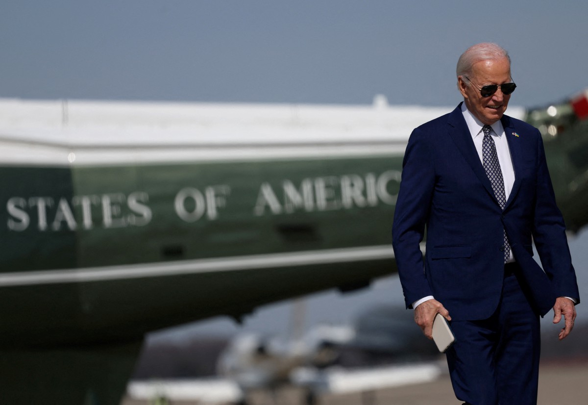 JOE Biden ketika tiba di New York. FOTO Reuters.