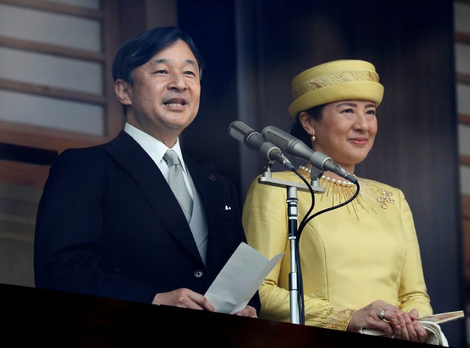 MAHARAJA Naruhito mendesak Jepun agar bekerjasama dalam usaha keamanan dunia. FOTO  EPA