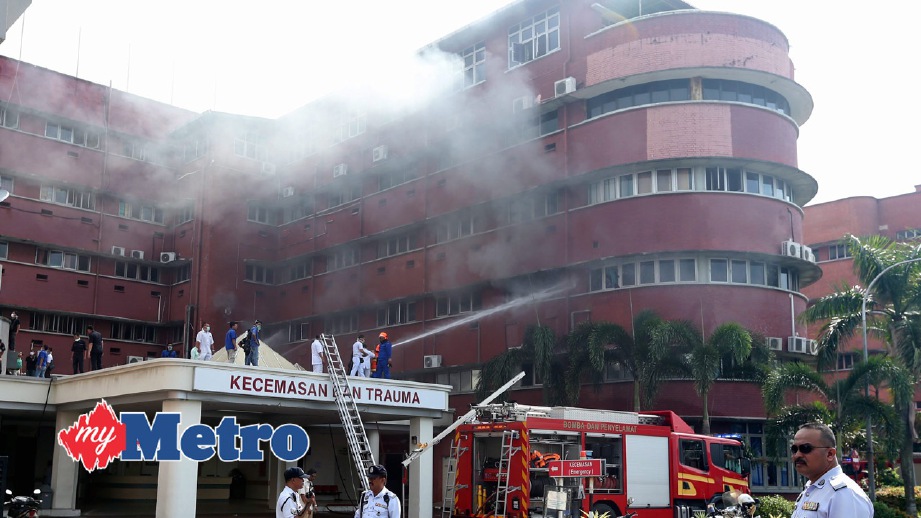 KEBAKARAN di Hospital Sultanah Aminah Johor Bahru pada 25 Oktober lalu. FOTO arkib NSTP