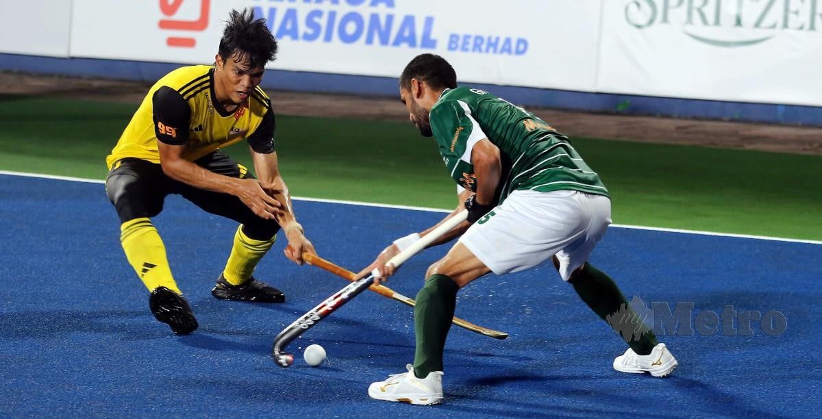 AKSI antara Malaysia dan Pakistan bagi saingan Piala Sultan Azlan Shah sebentar tadi. FOTO L MANIMARAN