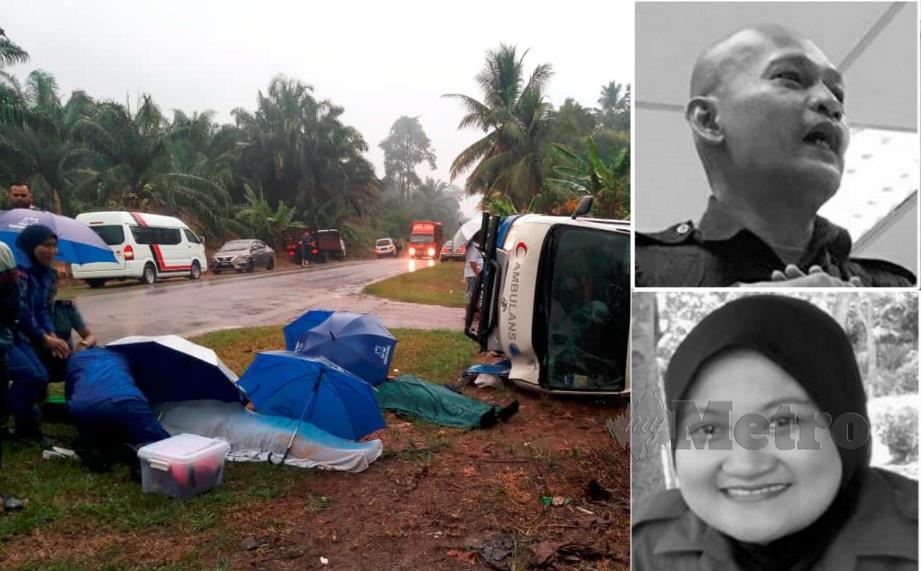 MOHD Ashri dan Siti Murni disahkan maut di tempat kejadian. FOTO Ihsan APM