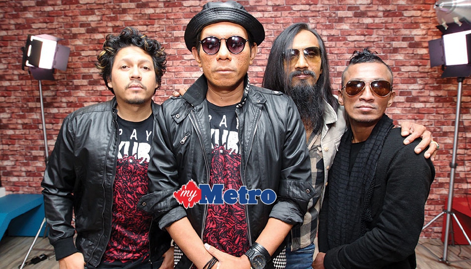 Band Rimba Bara (dari kiri), Slash Haji Tapah, Jijo, Zul Kapan dan Black. FOTO HM