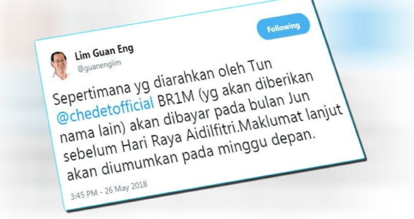 Bayaran kedua BR1M pada awal Jun ini  Harian Metro