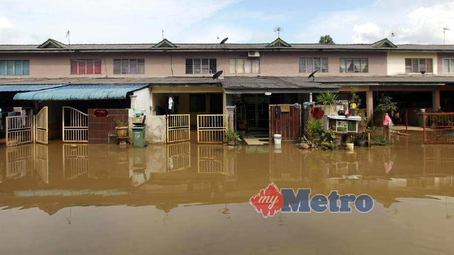 ANTARA kawasan yang dilanda banjir di Pekan, semalam. FOTO Farizul Hafiz Awang