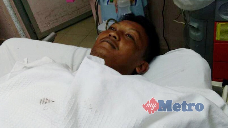 MOHD Saiful cedera terkena tembakan senapang patah rakannya. FOTO ihsan Polis
