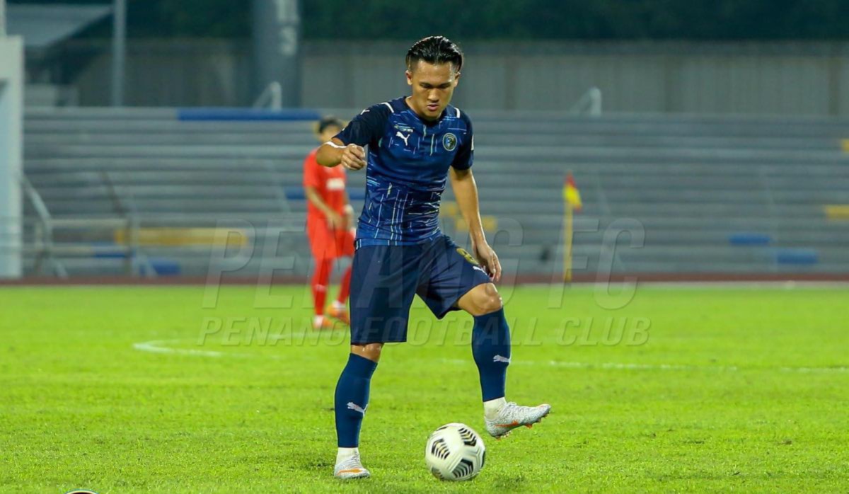 Pemain Penang FC, Khairu Azrin Khazali. FOTO Ihsan Penang FC 