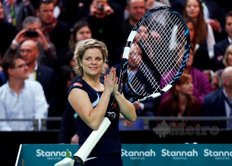 Pemain tenis dari Belgium Kim Clijsters. FOTO Agensi