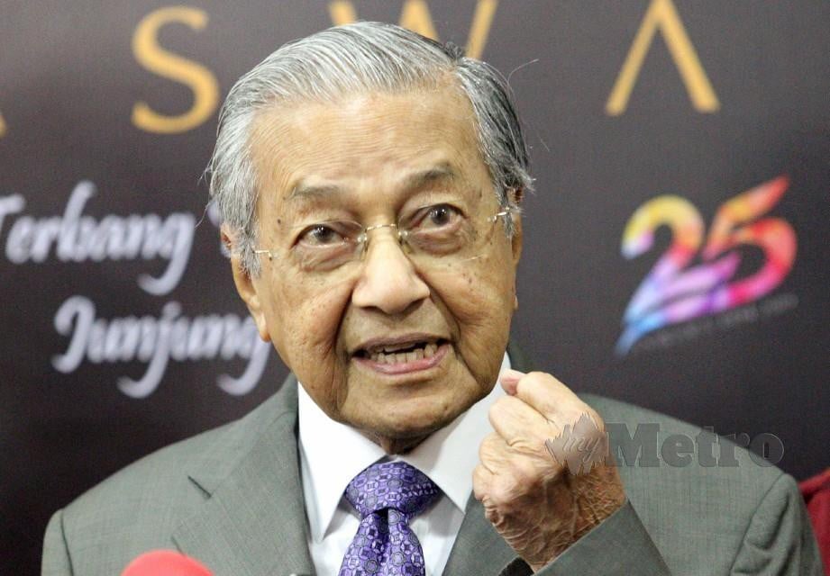 PERDANA Menteri, Tun Dr Mahathir Mohamad. FOTO EIZAIRI SHAMSUDIN