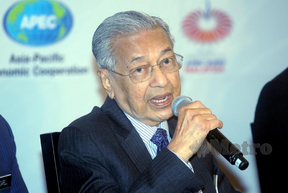 PERDANA Menteri, Tun Dr Mahathir Mohamad. FOTO Mohd Fadli Hamzah