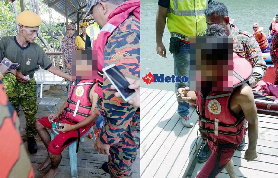 ANGGOTA penyelamat menemui semula lelaki yang dikhuatiri lemas di Sungai Kinarut. FOTO Ihsan Bomba