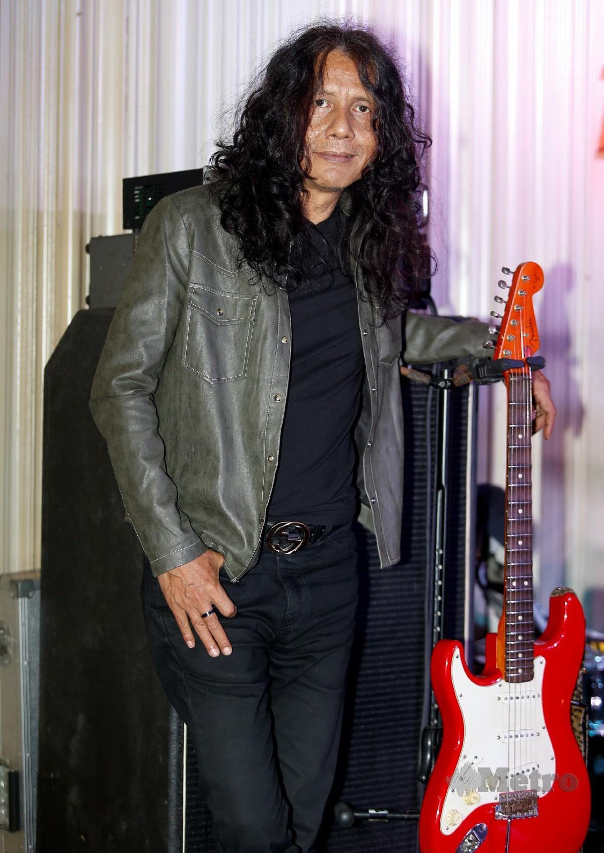 Man Kidal ketika sidang media Konsert Rock On 40 The Legends di Hard Rock Cafe, Kuala Lumpur. FOTO Hairul Anuar Rahim