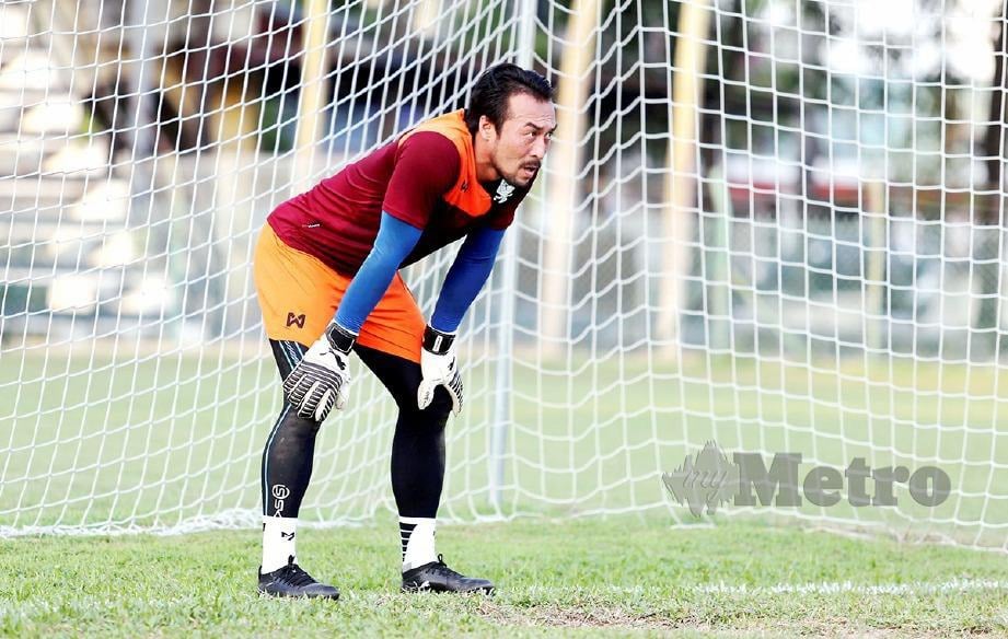 PENJAGA gol Melaka United, Khairul Fahmi Che Mat. FOTO Rasul Azli Samad