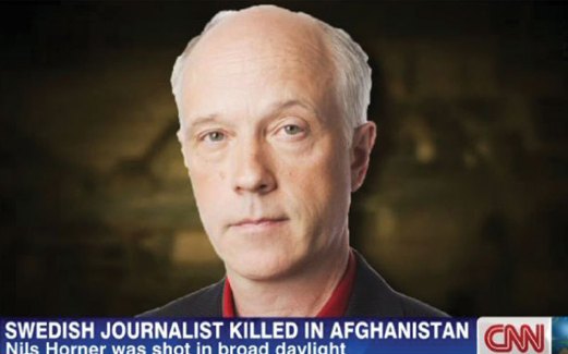  NILS Horner, wartawan Sweden yang ditembak mati di Afghanistan.