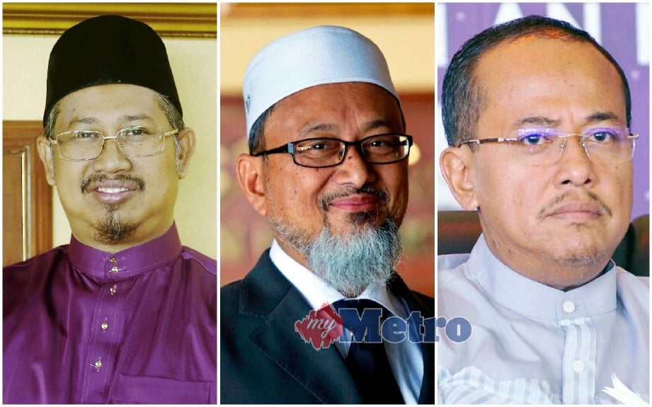 (Dari kiri) Mohd Nor, Dr Alias dan Ahmad Samsuri yang disebut-sebut sebagai calon Menteri Besar Terengganu.