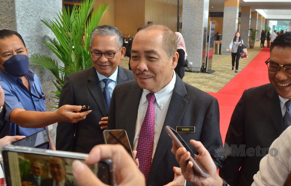 Hajiji Noor hadir ke Majlis Jasamu Dikenang Pesara Perkhidmatan Awam Negeri Sabah di Sabah International Convention Centre (SICC) hari ini. FOTO MOHD ADAM ARININ