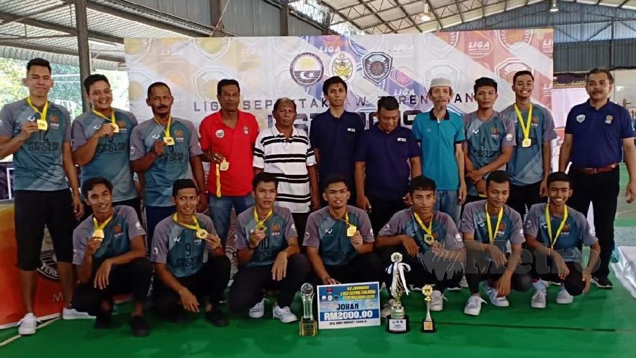 Pasukan Kuala Nerus juara Liga Sepak Takraw Terengganu 2019. FOTO MALIK MUHAMAD