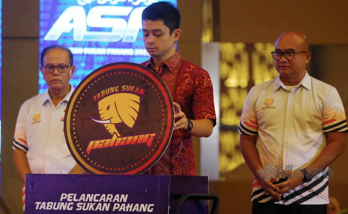 PEMANGKU Raja Pahang, Tengku Hassanal melancarkan Tabung Sukan Pahang. FOTO FARIZUL HAFIZ AWANG