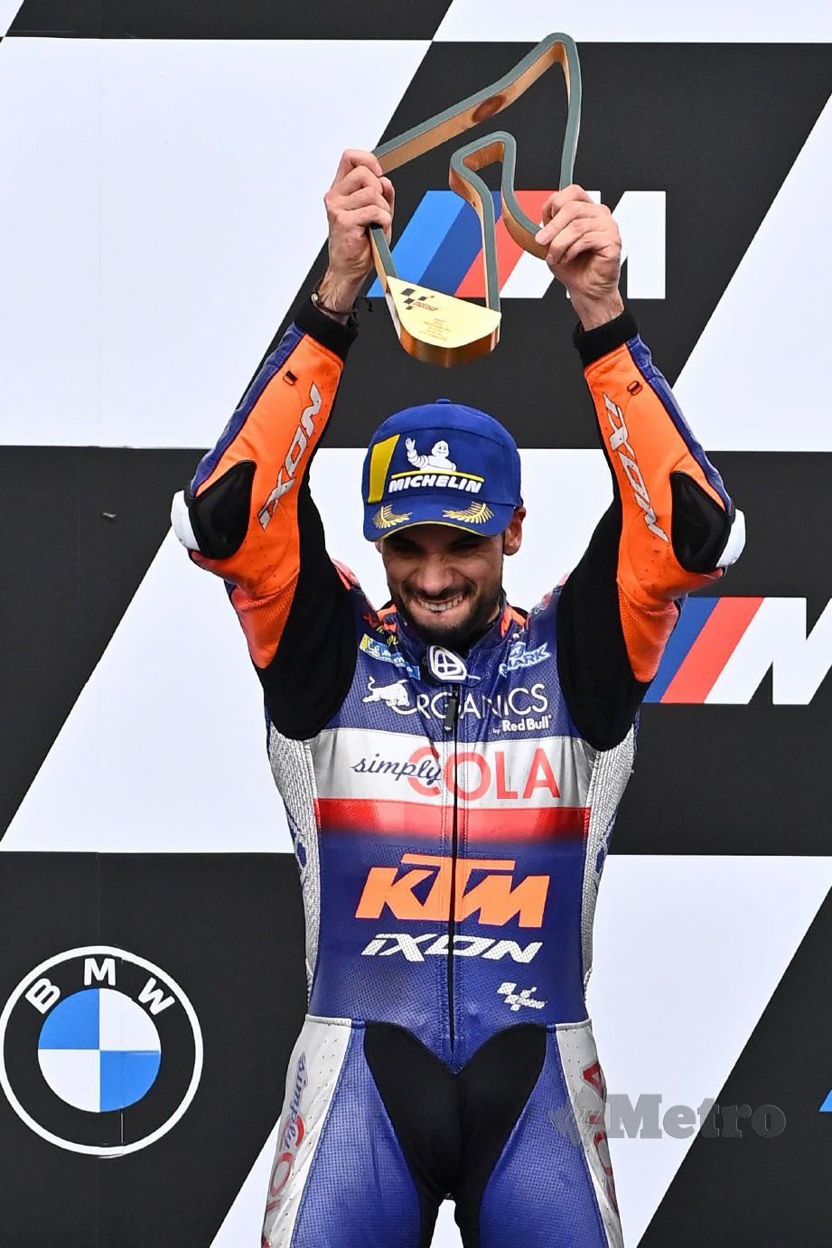 OLIVIERA menjadi pelumba Portugal pertama meraih kemenangan MotoGP. FOTO AFP