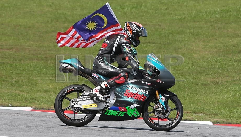 PELUMBA Moto3 Petronas Sprinta Racing, Adam Norrodin. FOTO Nur Adibah Ahmad Izam