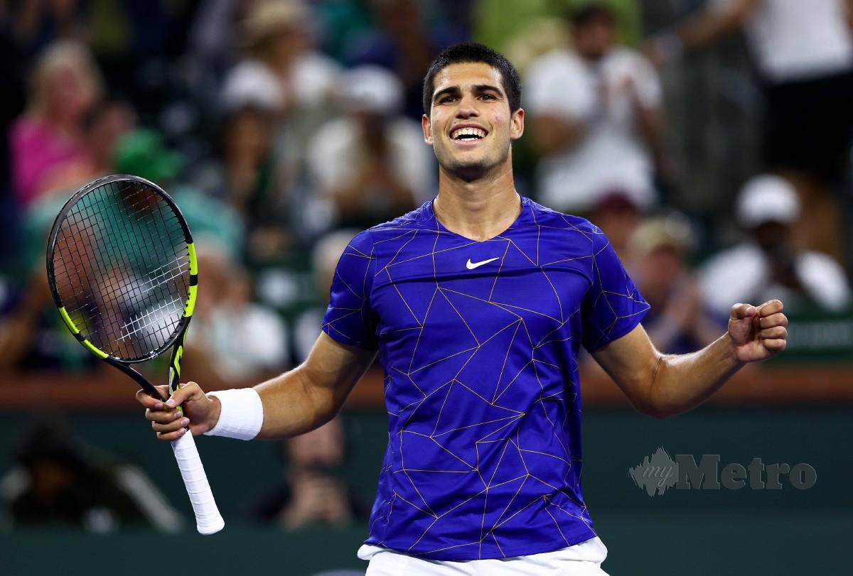 ALCARAZ tumbangkan juara bertahan untuk mara ke separuh akhir ATP Masters. -FOTO AFP