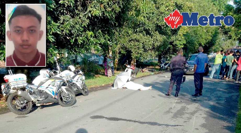 MUHAMMAD Nabil (gambar kecil) maut dalam kemalangan dengan sebuah kereta di Jalan Rambai 1 ,Taman Rambai. -Foto AZHAR HASHIM