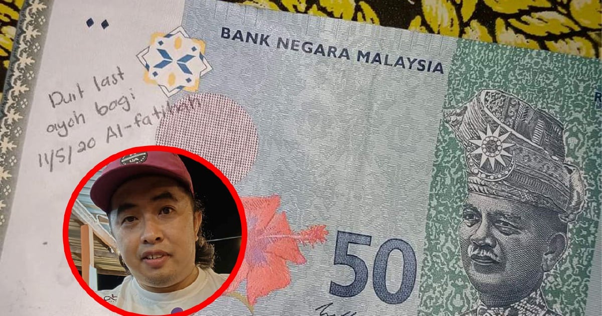Lelaki jejak pemilik not RM50 bertulis 'Duit last ayah bagi'