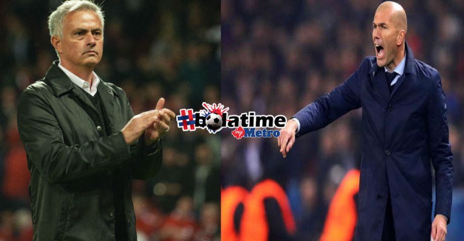 PEMAIN Manchester United sudah bercakap mengenai kemungkinan Zidane akan menggantikan tempat Mourinho. Foto EPA