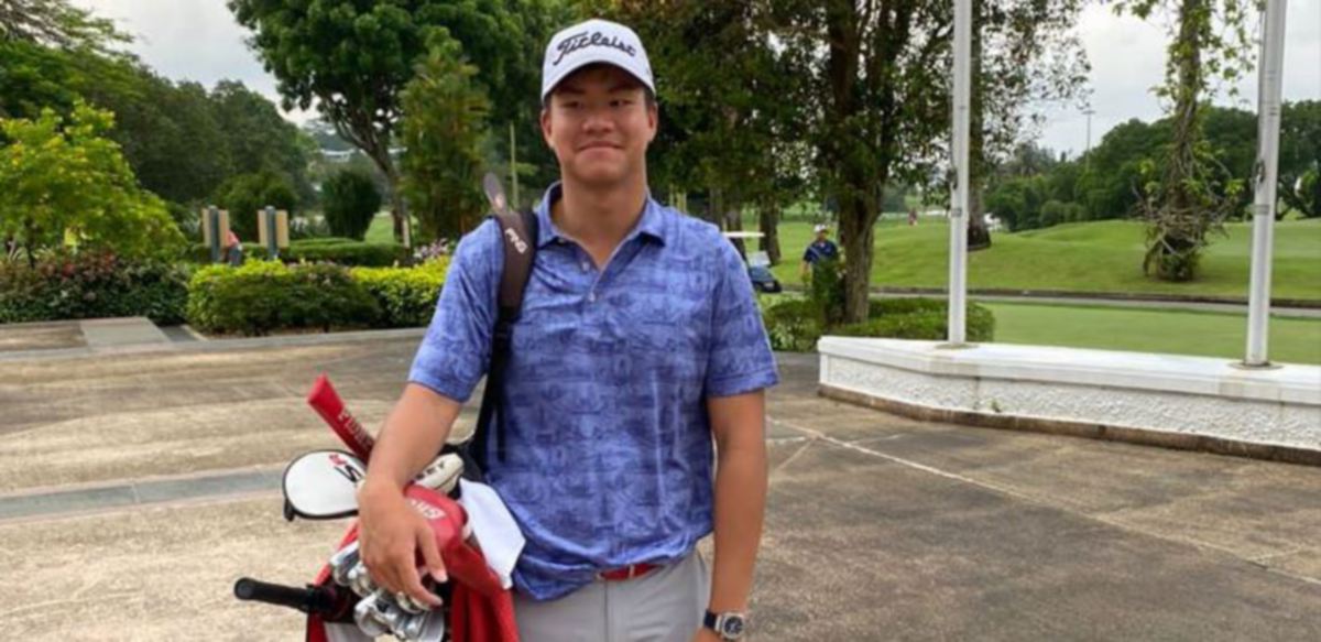 MARCUS muncul pemain amatur lelaki pertama menjuarai kejohanan peringkat kebangsaan. FOTO Ihsan Persatuan Golf Malaysia