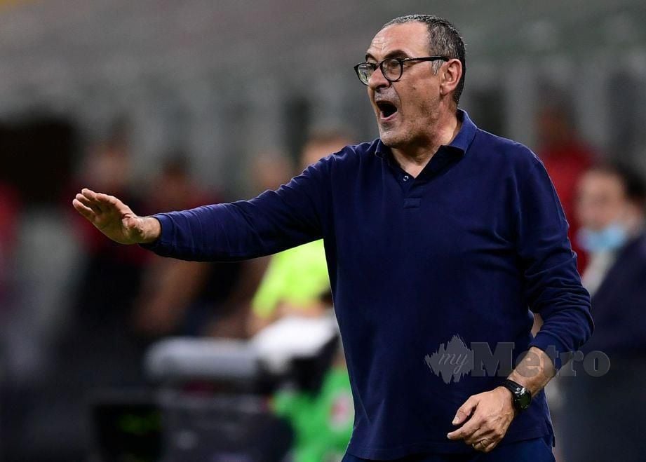 SARRI sedia berdepan Lazio walaupun pasukannya mengalami penurunan prestasi. FOTO AFP