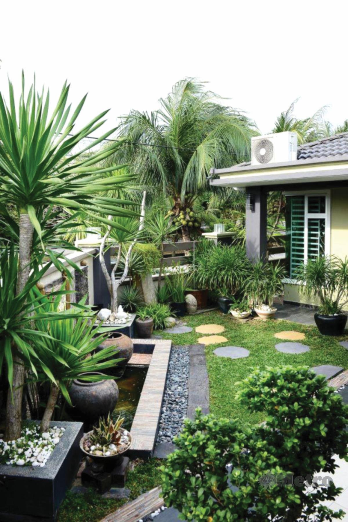 SUASANA hijau sekitar rumah sesuai jadi landskap, bersifat penyelesaian berasaskan alam semula jadi.