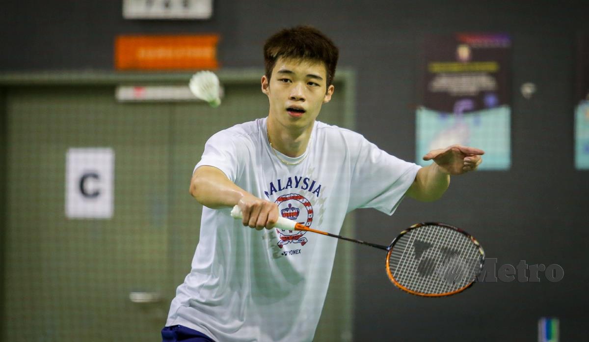 TZE  Yong ketika sesi latihan di Akademi Badminton Malaysia Bukit Kiara. FOTO Aswadi Alias