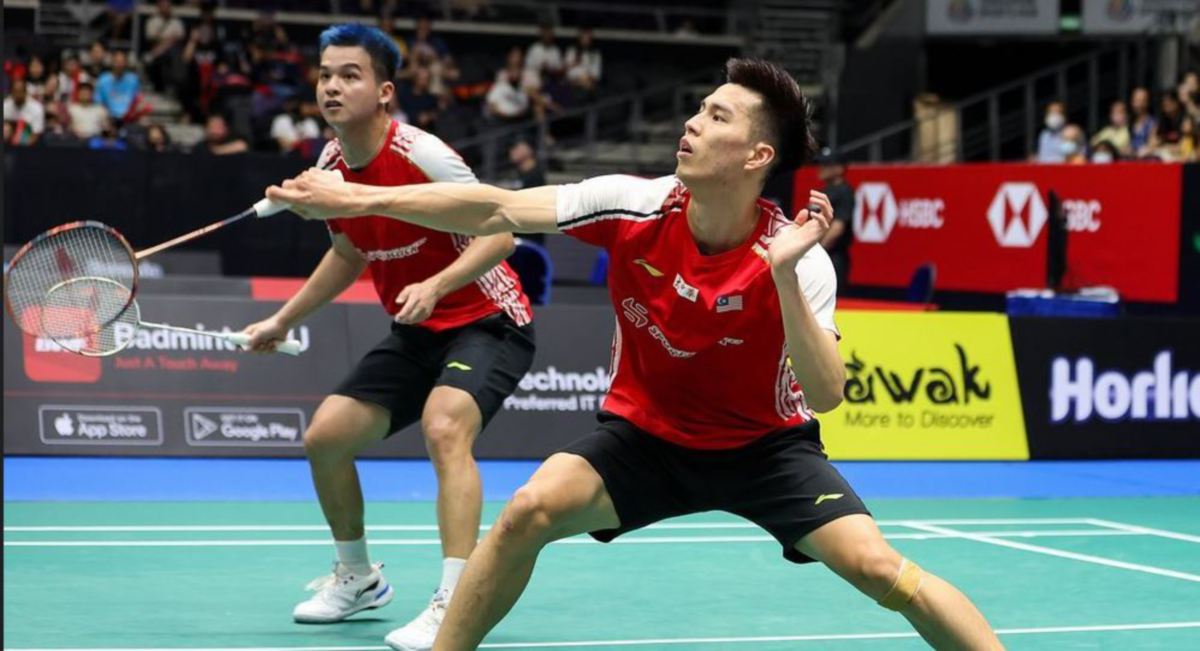 EE Yi (kiri)-Yew Sin sudah beri aksi yang maksimum. FOTO Ihsan Badminton Photo