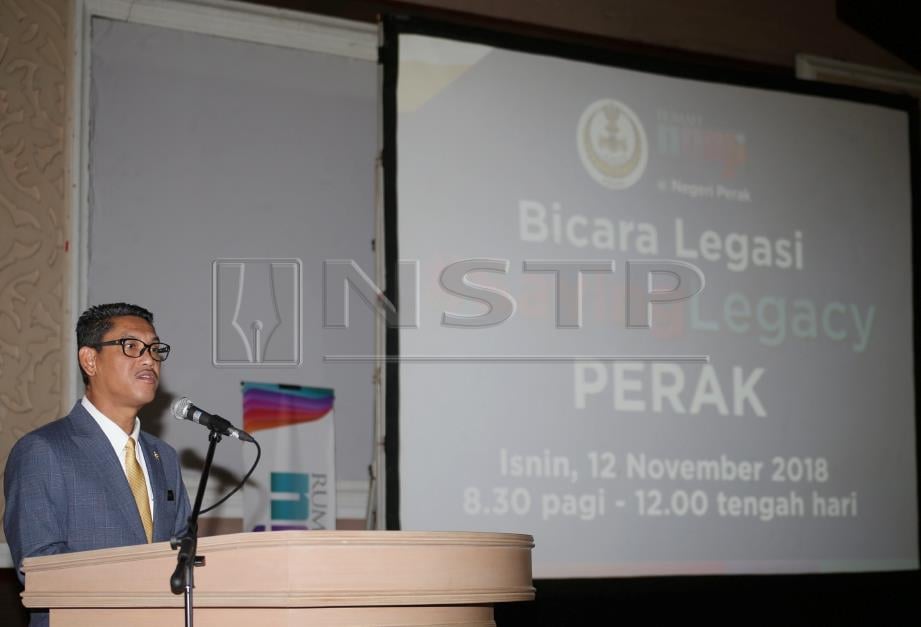 AHMAD Faizal berucap pada Program Bicara Legasi #Saving Legacy Peringkat Negeri Perak di  kediaman Lama Menteri Besar. FOTO/L. MANIMARAN