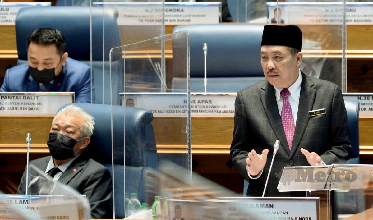 Hajiji Noor menyampaikan ucapan penggulungan pada hari akhir Persidangan Dewan Undangan Negeri (DUN) Sabah hari ini. FOTO BERNAMA