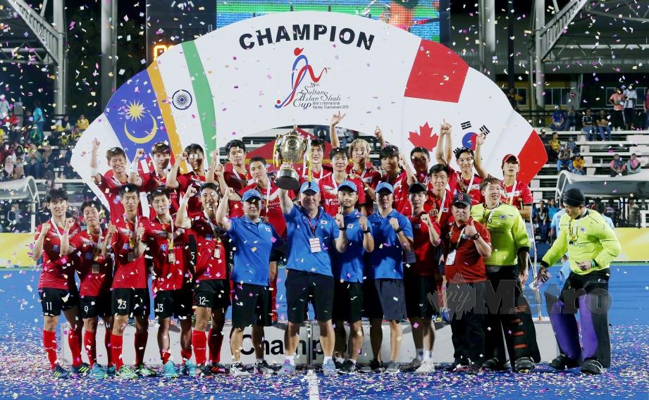 PASUKAN Korea muncul juara  Piala Sultan Azlan Shah  edisi ke-28 tahun lalu.